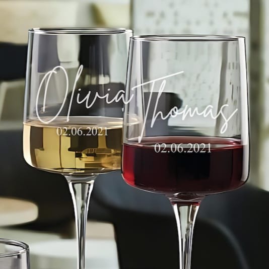 Engraved Wine Glass
