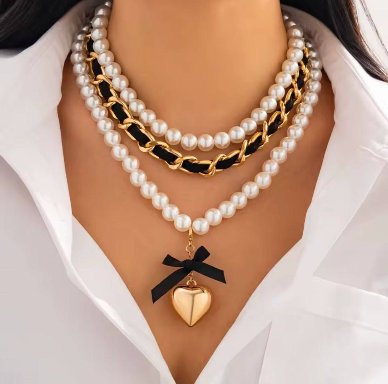 Multi Layered Pearl Necklaces